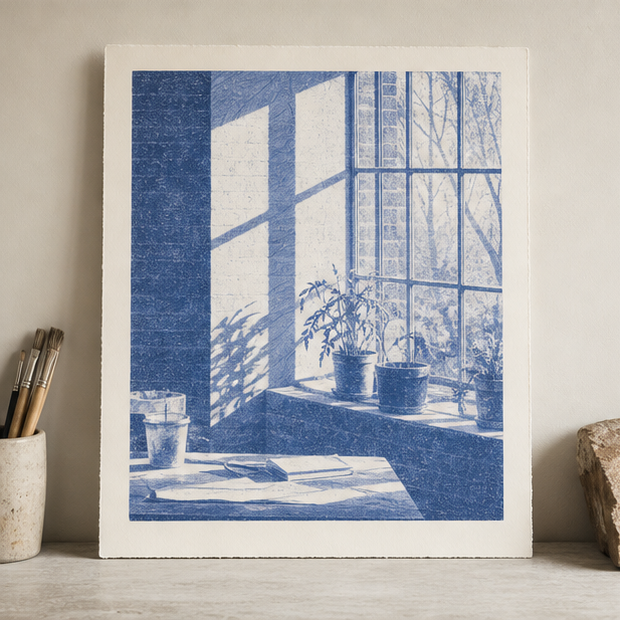 Blue Window Art Print